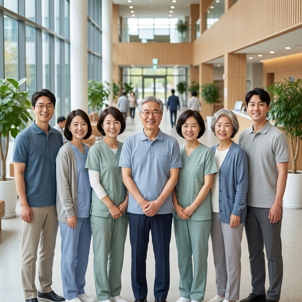 Group of happy caregivers